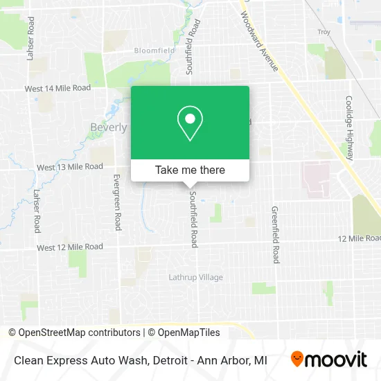 Clean Express Auto Wash map
