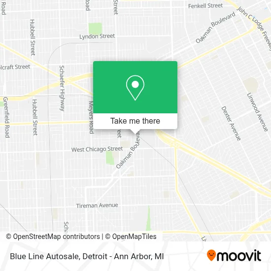 Blue Line Autosale map