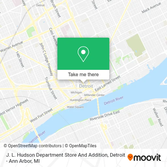J. L. Hudson Department Store And Addition map