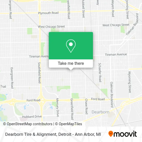 Dearborn Tire & Alignment map