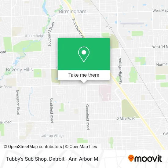 Tubby's Sub Shop map