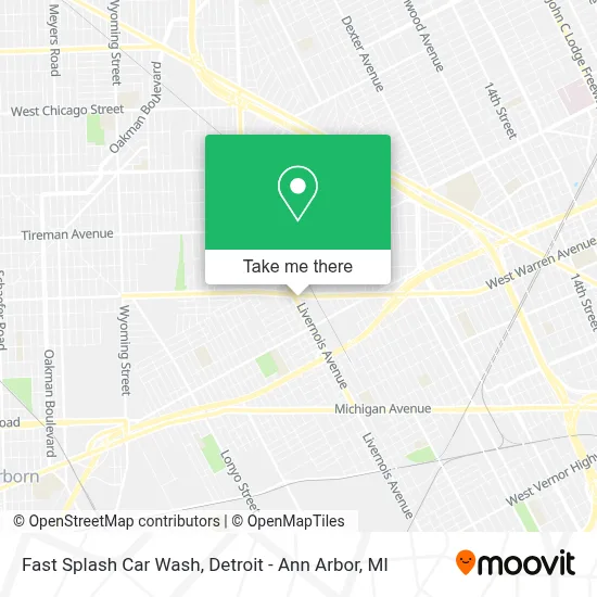 Fast Splash Car Wash map