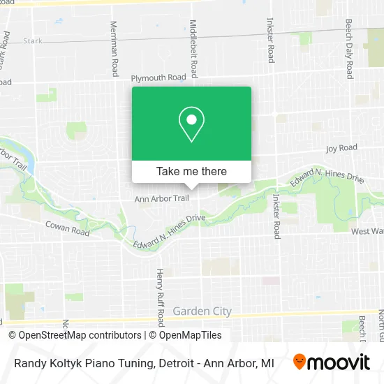 Randy Koltyk Piano Tuning map
