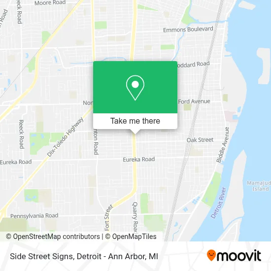 Side Street Signs map
