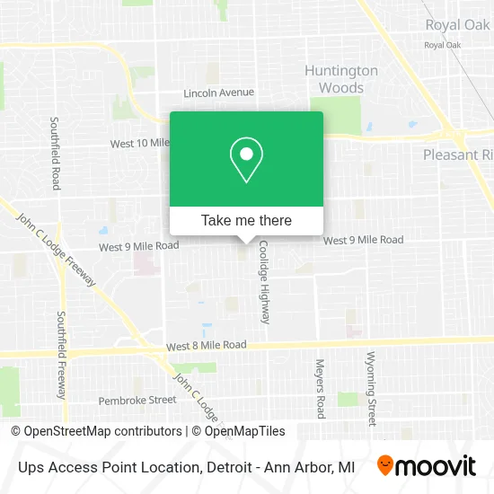 Ups Access Point Location map
