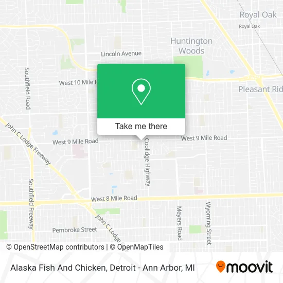 Alaska Fish And Chicken map