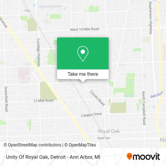 Unity Of Royal Oak map