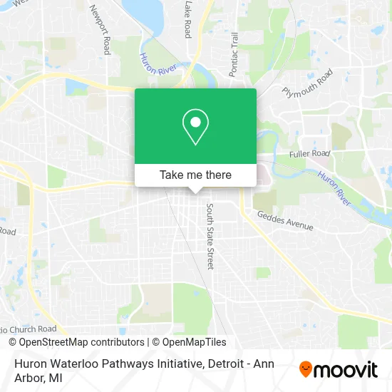 Huron Waterloo Pathways Initiative map