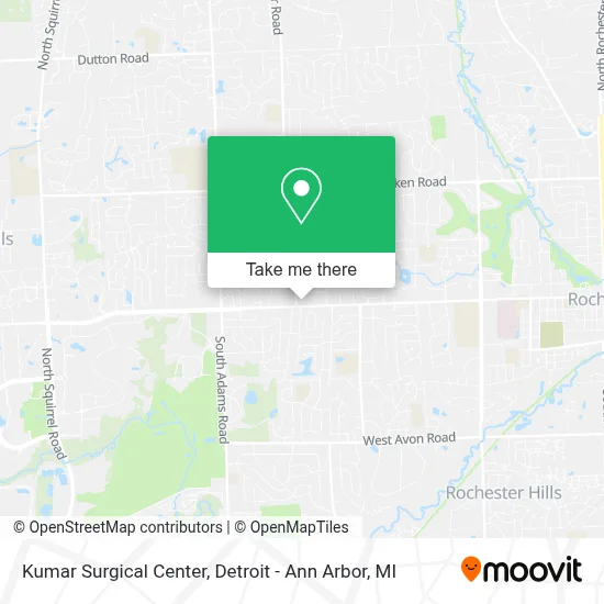 Kumar Surgical Center map