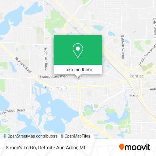 Simon's To Go map