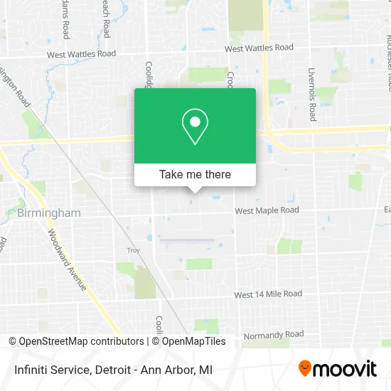 Infiniti Service map