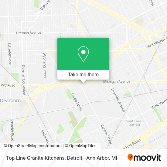 Top Line Granite Kitchens map