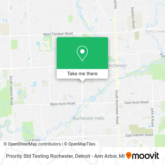 Priority Std Testing Rochester map
