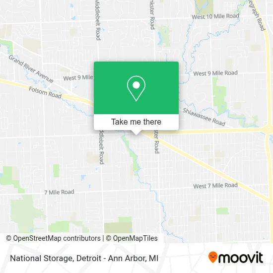 National Storage map