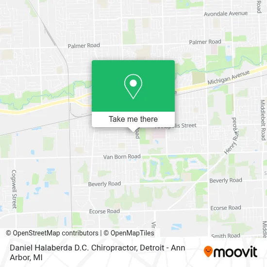Daniel Halaberda D.C. Chiropractor map