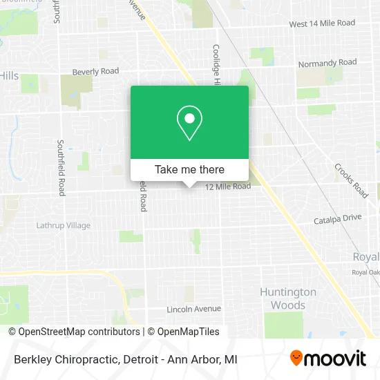 Berkley Chiropractic map