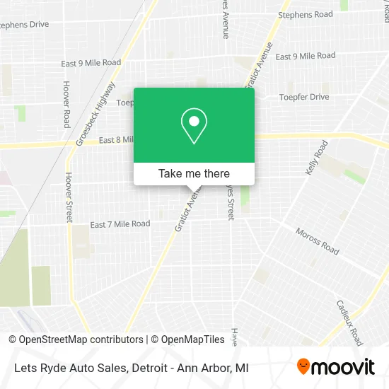 Lets Ryde Auto Sales map