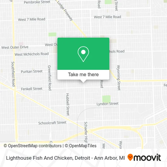 Lighthouse Fish And Chicken map
