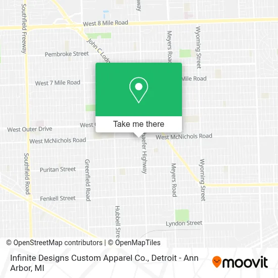 Infinite Designs Custom Apparel Co. map