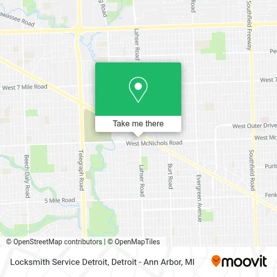 Locksmith Service Detroit map