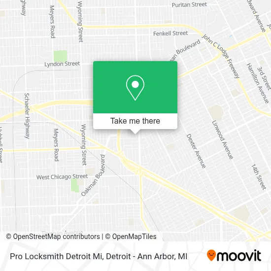 Pro Locksmith Detroit Mi map