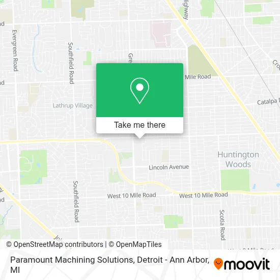 Paramount Machining Solutions map