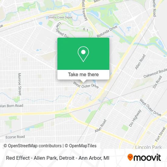 Red Effect - Allen Park map