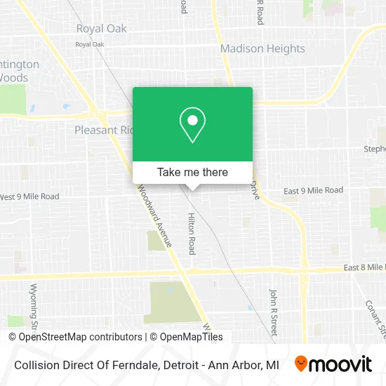 Collision Direct Of Ferndale map