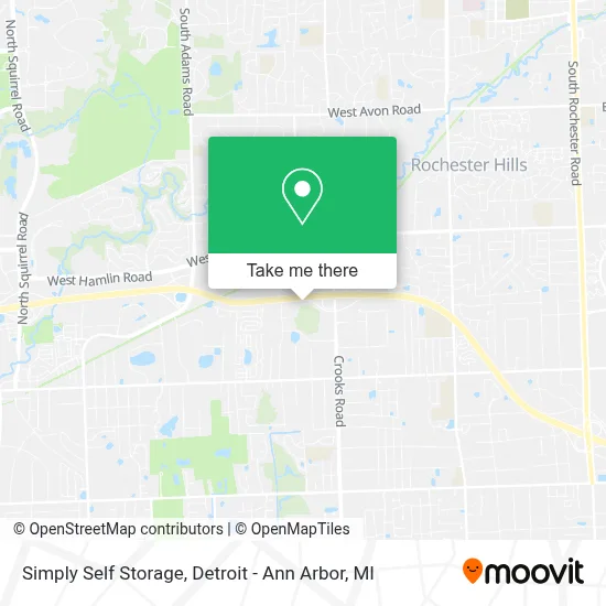 Simply Self Storage map