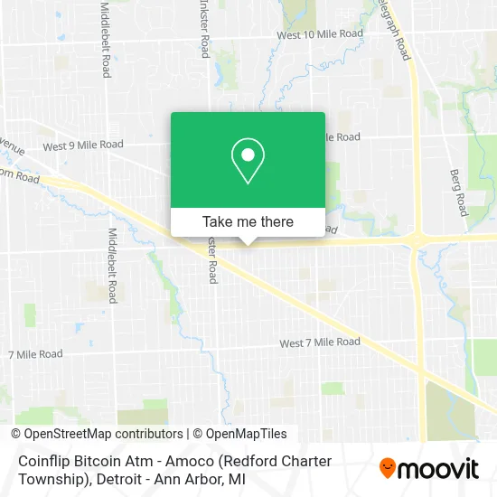 Coinflip Bitcoin Atm - Amoco (Redford Charter Township) map