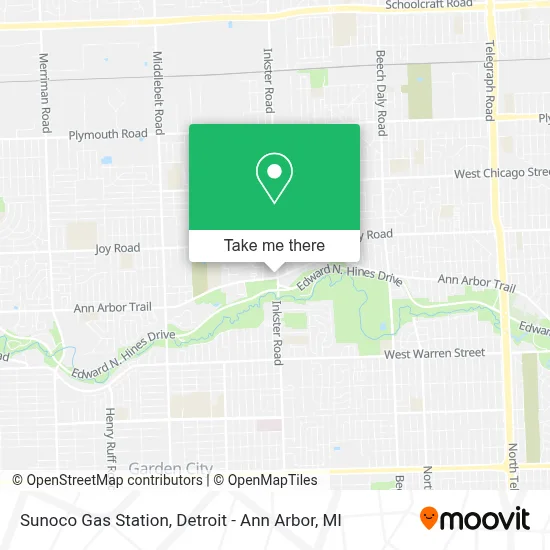 Sunoco Gas Station map