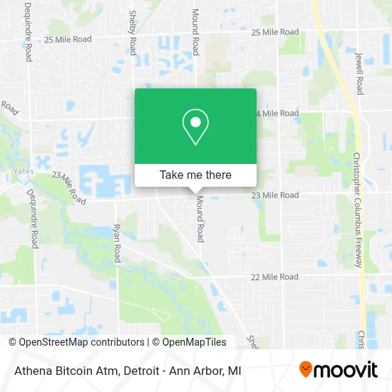 Athena Bitcoin Atm map