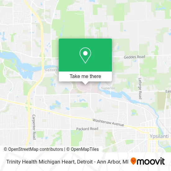 Trinity Health Michigan Heart map