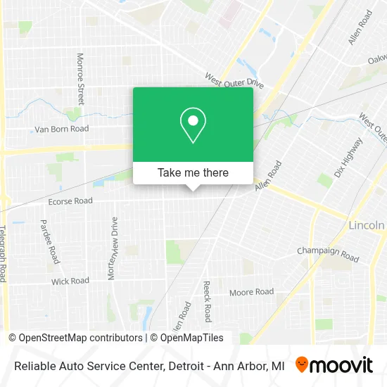 Reliable Auto Service Center map