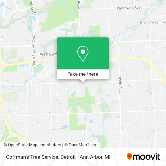 Coffman's Tree Service map