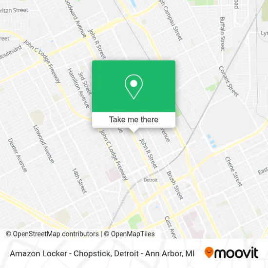 Amazon Locker - Chopstick map