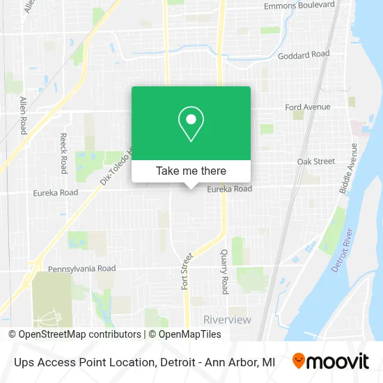 Ups Access Point Location map