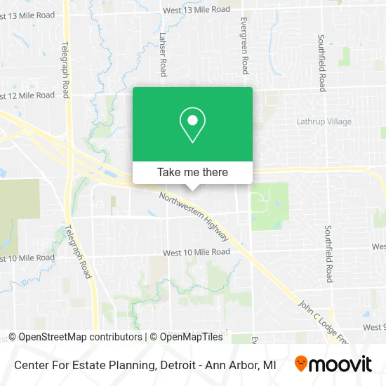 Center For Estate Planning map