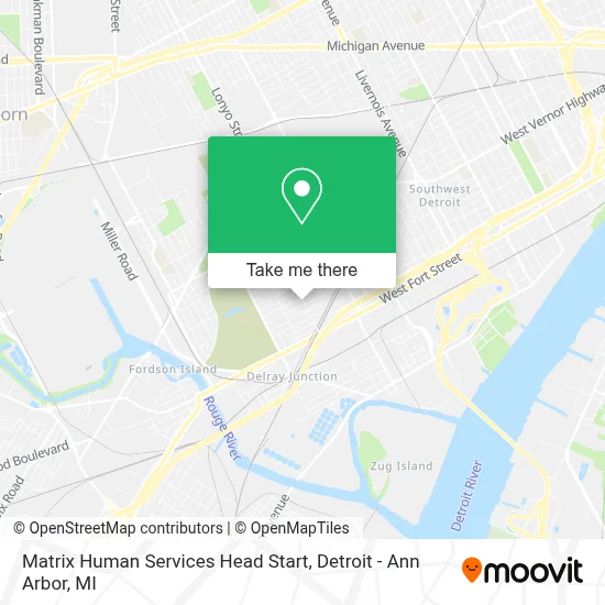 Matrix Human Services Head Start map