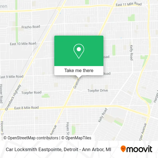 Car Locksmith Eastpointe map