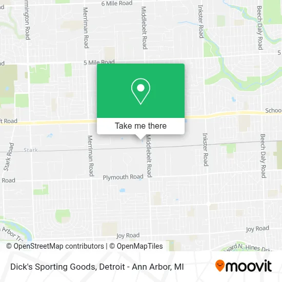 Dick's Sporting Goods map