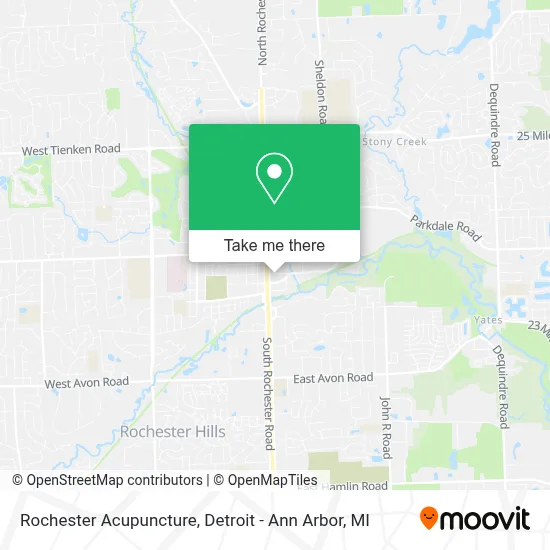 Rochester Acupuncture map