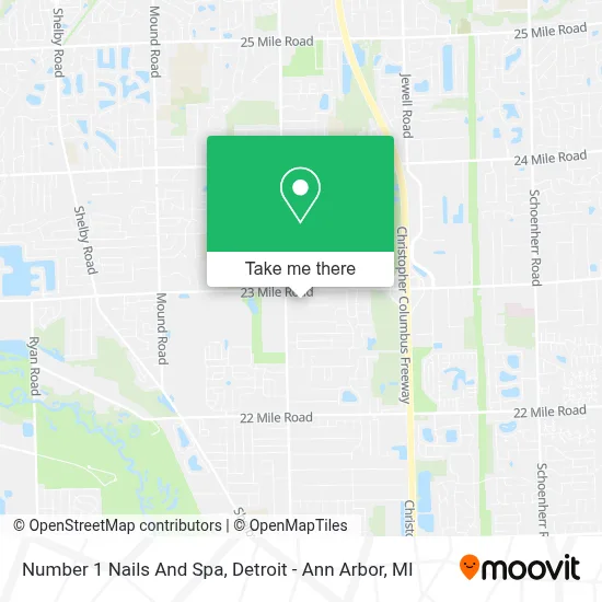 Number 1 Nails And Spa map