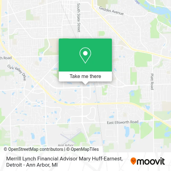 Merrill Lynch Financial Advisor Mary Huff-Earnest map