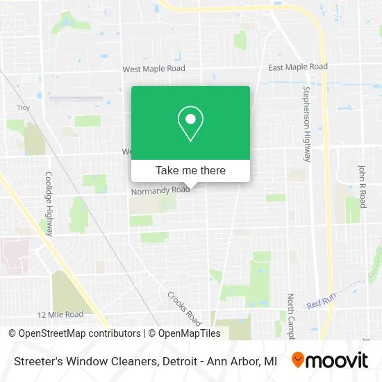 Streeter's Window Cleaners map
