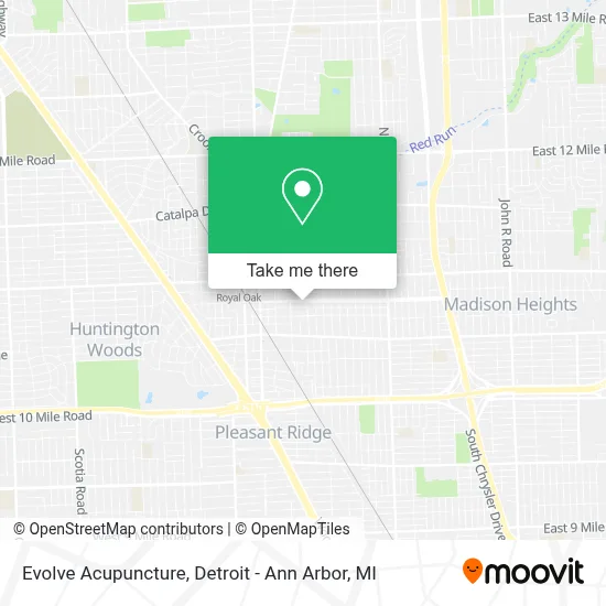 Evolve Acupuncture map