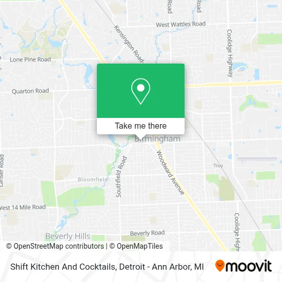 Shift Kitchen And Cocktails map