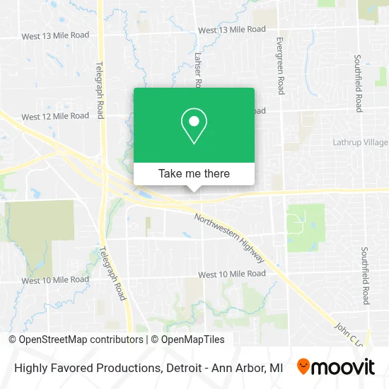 Highly Favored Productions map