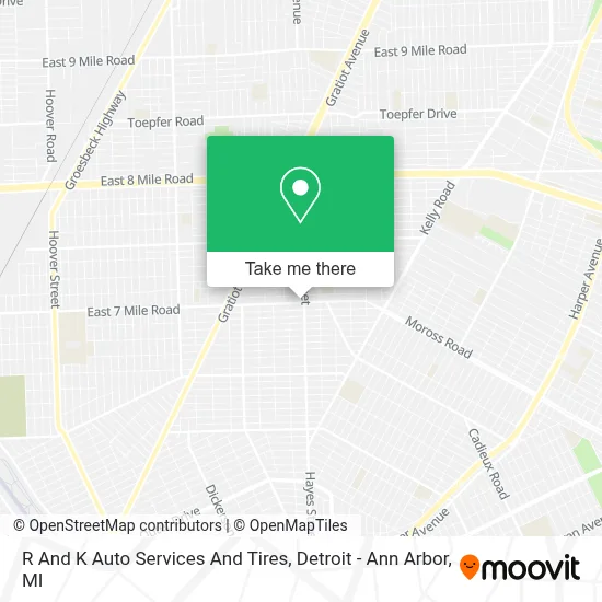 R And K Auto Services And Tires map
