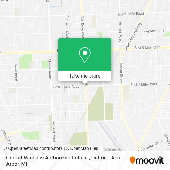 Cricket Wireless Authorized Retailer map